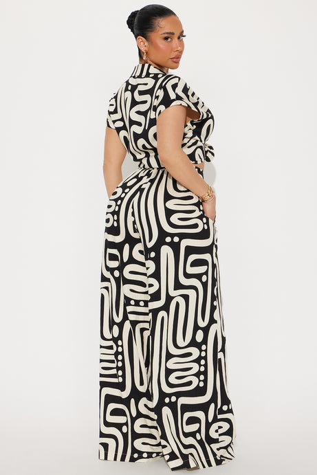 Posted In Portugal Linen Pant Set - Natural/Combo