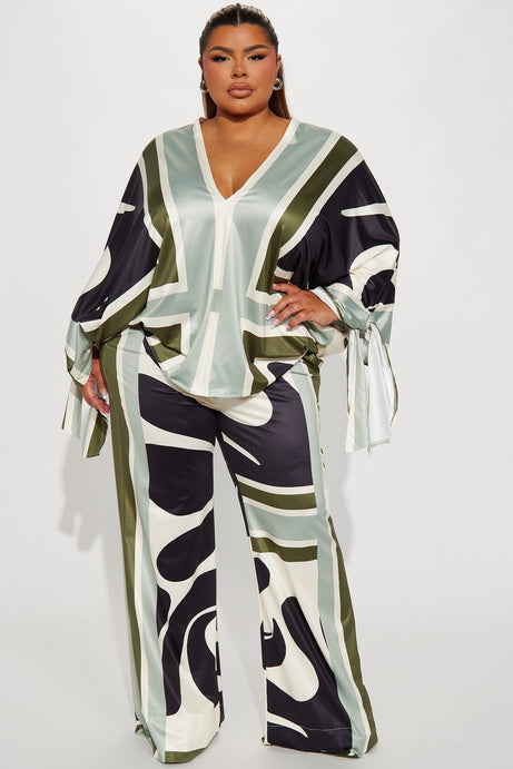 Missed You Pant Set - Sage/combo