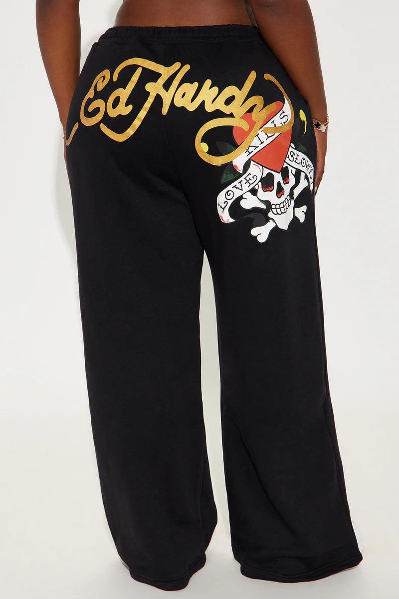 Love Kills Ed Hardy Pant - Black
