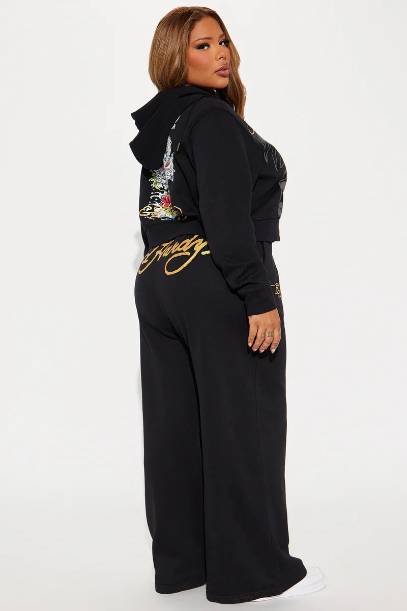 Ed Hardy Dreams Pant Set - Black