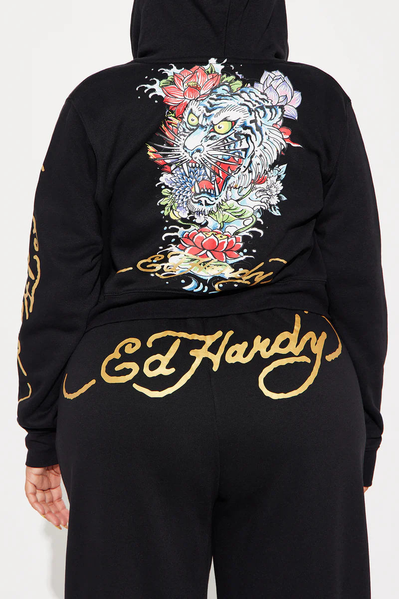 Ed Hardy Dreams Pant Set - Black