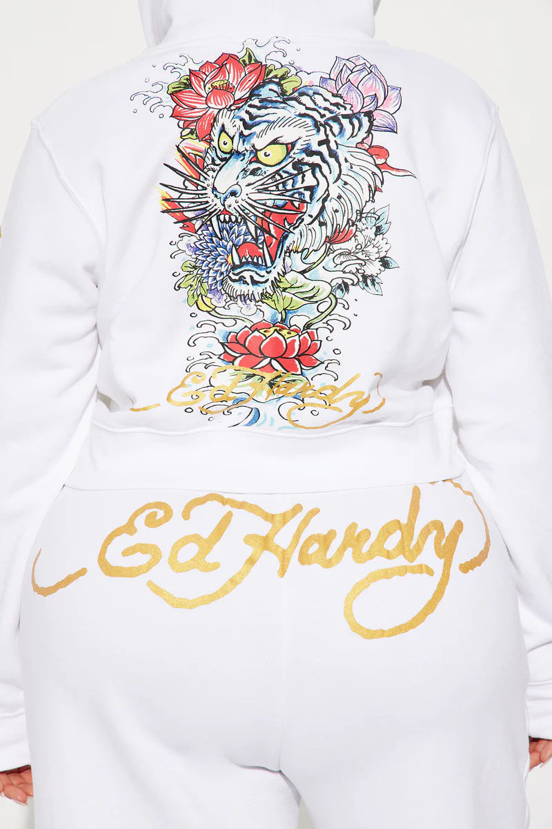 Ed Hardy Dreams Pant Set - White