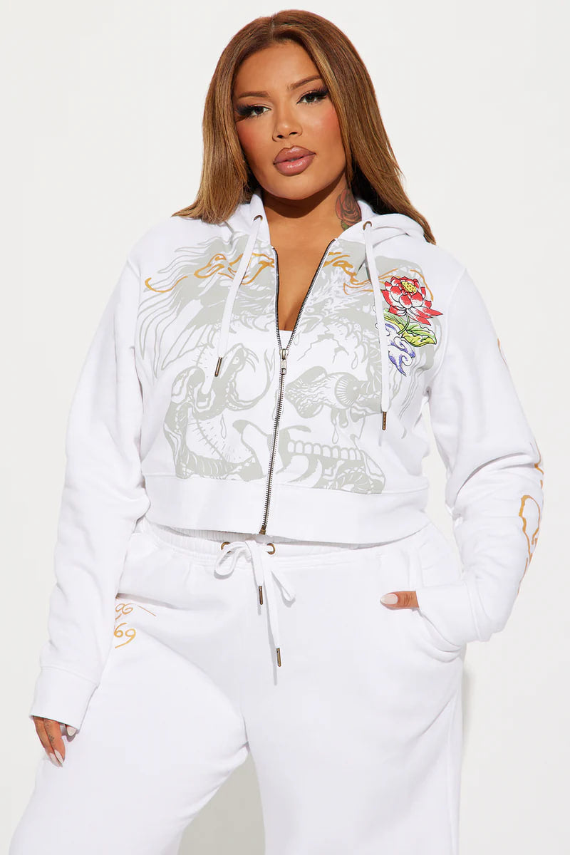 Ed Hardy Dreams Pant Set - White