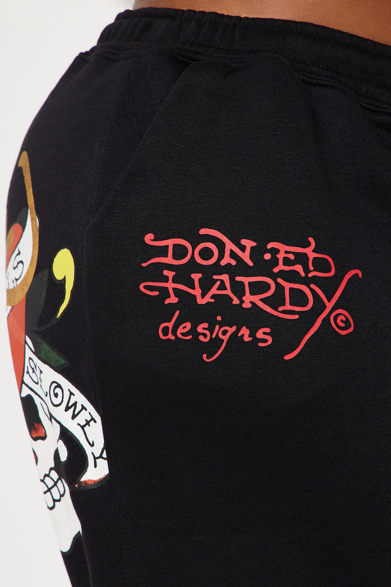 Love Kills Ed Hardy Pant - Black